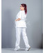 Pijama Cirúrgico em Brim Unissex Branco Pijama Cirúrgico em Brim Unissex Branco