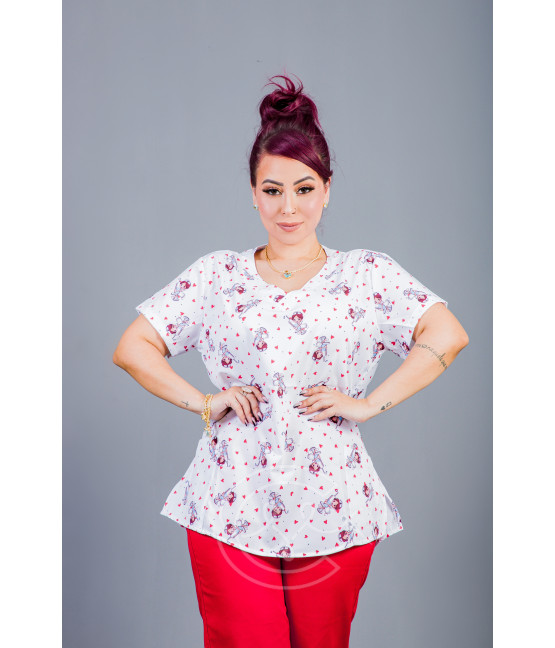 Pijama Cirúrgico Feminino Amor de Coração