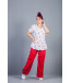 Pijama Cirúrgico Feminino Amor de Coração
